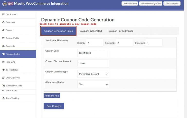 mautic woocommerce una llave que permite hacer e commerce en automatico coupon codes