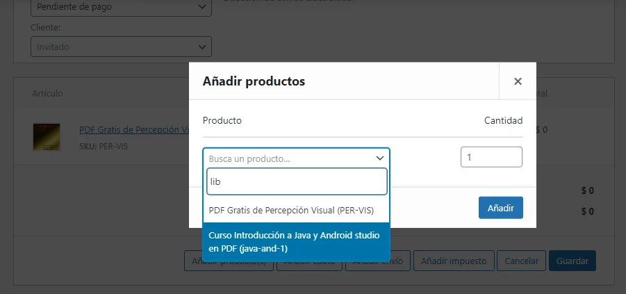 como actualizar un pedido ya realizado y pagado en woocommerce add item 2022 10 11 170128